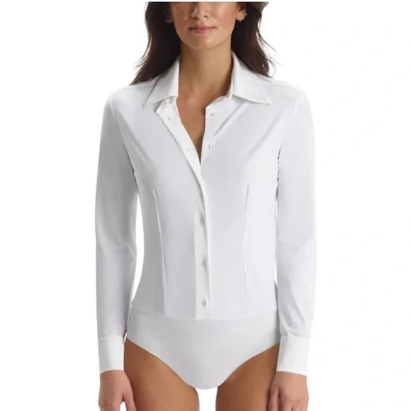 COMMANDO button down bodysuit in white - Picture 1 of 8